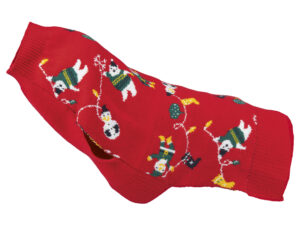 Zoofari Zoofari® Vánoční pulóvr pro psa – červený, velikost 35 (délka zad cca 35 cm)