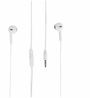 Audio Logic (Sologic)  – Klasická bílá sluchátka do uší s mikrofonem
