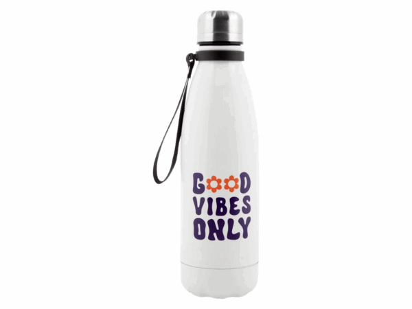 LIVARNO home Termoláhev z nerezové oceli – bílá s potiskem, 500 ml