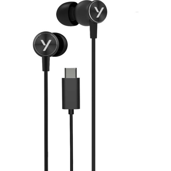 Yenkee YHP 505BK – USB-C sluchátka s mikrofonem