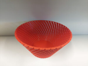 Dekorativní miska na ovoce červená