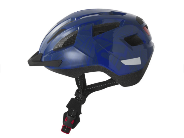 CRIVIT Dětská cyklistická helma s koncovým světlem modrá