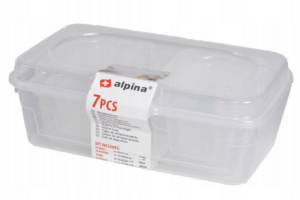 Alpina Alpina- úložné boxy vhodné do myčky i mikrovlnky /sada 7ks/