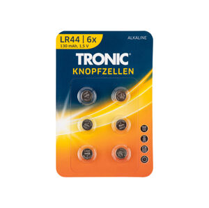 Tronic TRONIC® Knoflíkové baterie. 6 kusů (alkalické AG13/LR44)