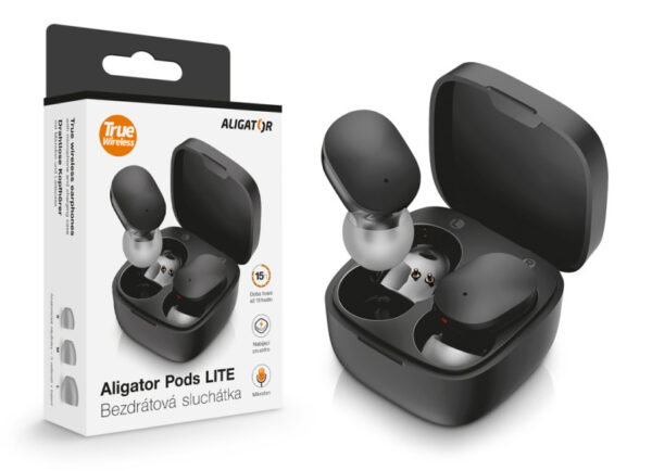 ALIGÁTOR Bluetooth sluchátka Aligator Pods LITE, černá