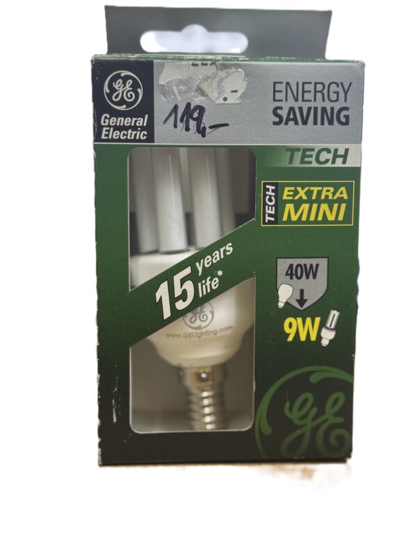 GE Biax Extra Mini™ 9W E14 2700K,480lm, E14