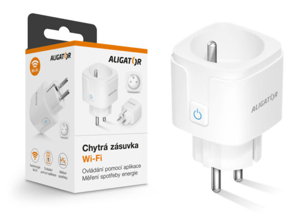 ALIGÁTOR Aligator WALL01 - Chytrá zásuvka Wi-Fi s měřením spotřeby