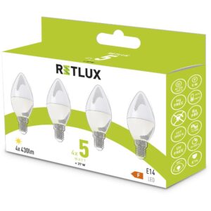 Retlux REL 35 LED C37 4x5W E14 WW