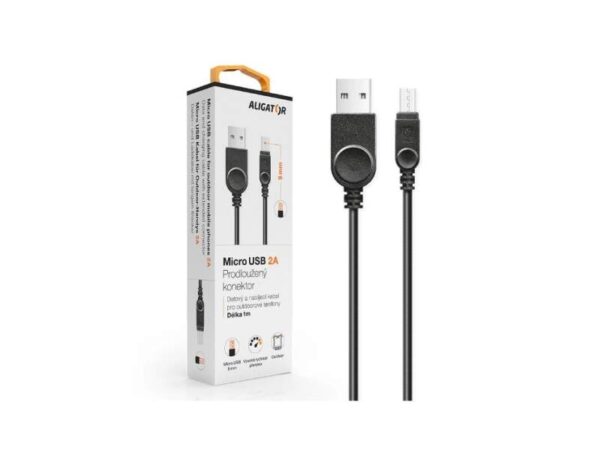 ALIGATOR MICRO USB 2A (DATOVÝ A NABÍJECÍ KABEL)