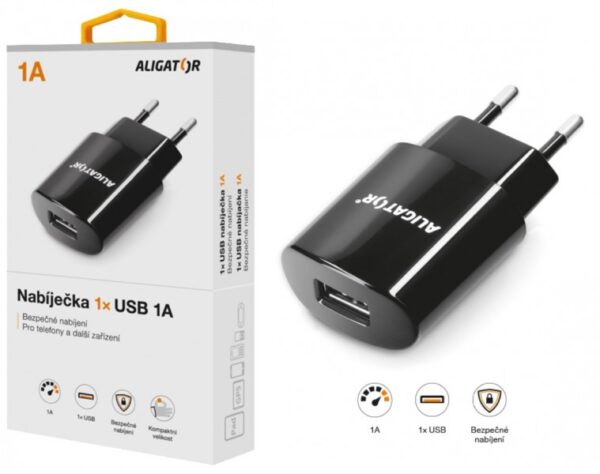 ALIGATOR CHA 0005 (NABÍJEČKA 1xUSB 1A)