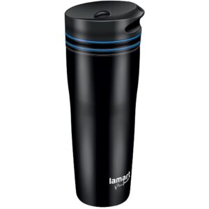 Lamart LT4050 - Termohrnek černý s modrými pruhy