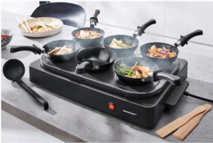 Silvercrest Mini Wokset 2‑in‑1 – wok + palačinkovač pro 6 osob, 1 000 W