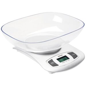 Sencor SKS 4001WH (digitální kuchyňská váha s miskou (5 kg/1 g))