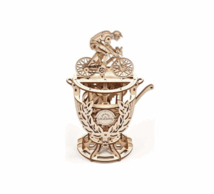 Ugears 3D dřevěné mechanické puzzle – Samohybný cyklista (189 dílků)