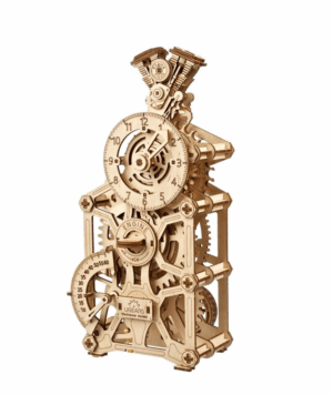 Ugears 3D dřevěné mechanické puzzle –  Hodiny motoru (265 dílků)