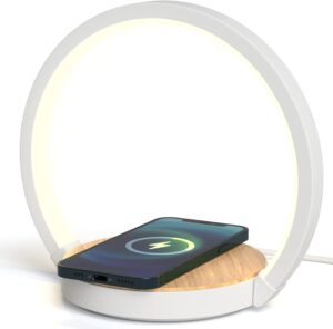 Dotykově stmívatelná lampa s 18W bezdrátovou nabíječkou Vosfeel F1